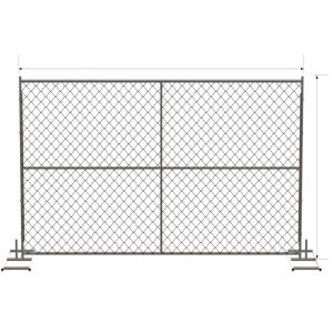 China 6 foot x 12 foot chain link mesh temporary fencing panels with a 1 3/8 x 16GA and 2-3/8 inch temp fence on sale