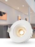8W Aluminium Tilt LED Downlights , Recessed Anti Glare Downlight