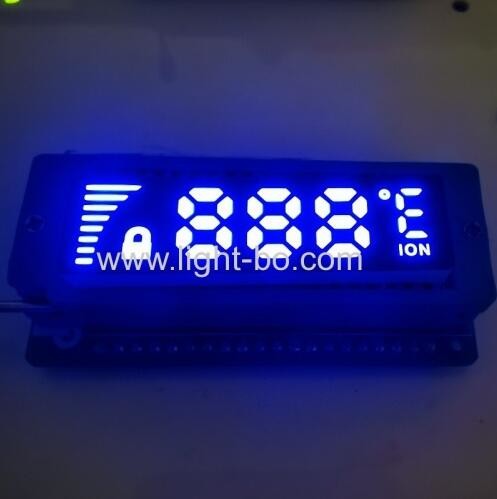 Ultra Thin Customized White Color 7 Segment LED Display Common Anode For Temperature Controller