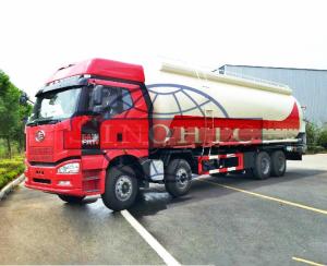 China 8x4 FAW J6 Bulk Cement Truck 30cbm Volume 330hp / 350hp Engine Power factory