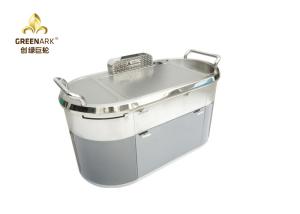 China Oval Down Exhaustion Mobile Teppanyaki Grill Electromagnetic Hibachi Table With Purification factory
