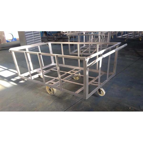 Roto Molded Poly Box Truck Large Square Mobile Laundry Trolley With Plastic Tank