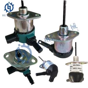 China 1A021-60010 Solenoid Valve 17208-60015 Fuel Shut Off Solenoid for Kubota V1505T V2403-M-EU33 Engine Electric Parts factory