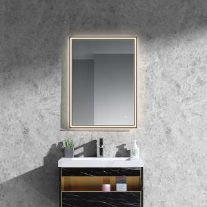 China Hotel Silver Lenses Backlit Touch Sensor Led Bathroom Mirror with Light and Magnifying factory