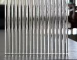 Decorative transparent tempered ribbed reeded wave fluted glass/art figured