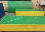 Yellow Frame Green Panel Perimeter Safety Screens 6/8mm Mesh For Scaffolding