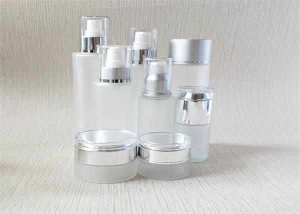 30ml 50ml 80ml 120ml Cosmetic Glass Bottles White Color Round Shape Bottle And