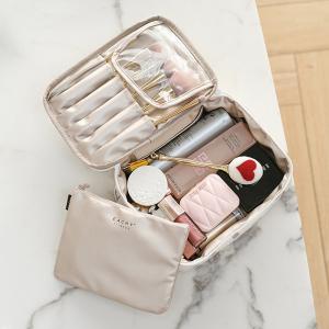 China Pure Color Polyester Waterproof Toiletry Bag For Travel factory