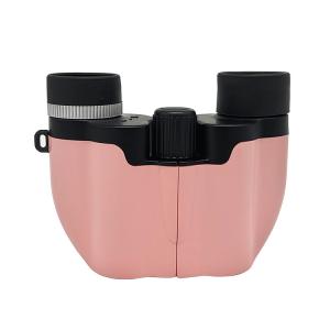 China Pink Color Mini Kids Play Binoculars 8x21 Toy Telescope Gift With Carrying Bag factory