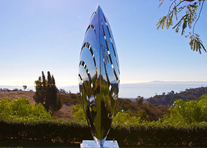 ODM Mirror Polished Garden Stainless Steel Windmill Art Sculptures