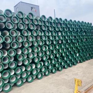 China AISI EN JIS DN80-DN2600 200mm Cement Lined Ductile Iron Pipe Cement Coating K7 K8 K9 For Potable Water factory