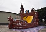 Pirate Ship Design Indoor Blow Up Bouncers , Safety Kids Inflatable Slide