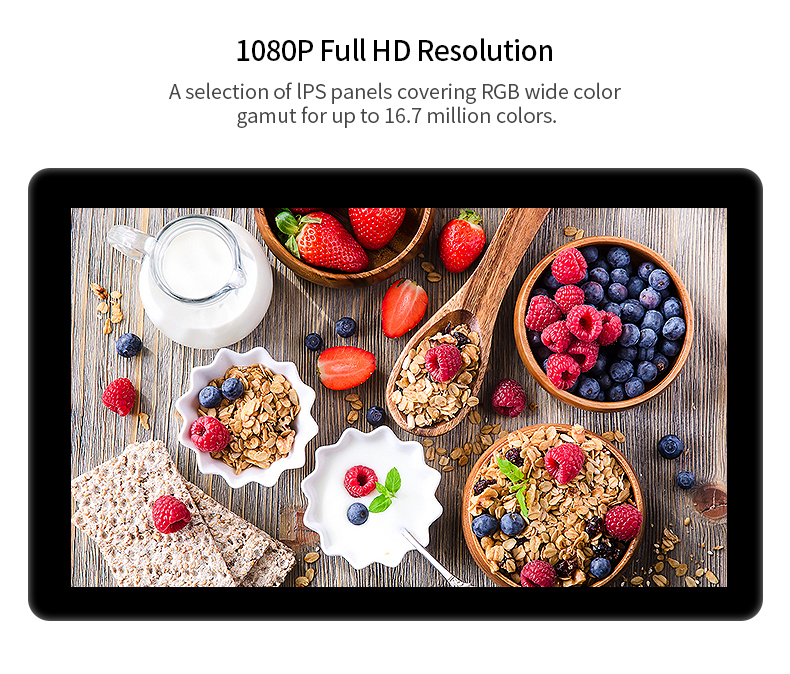 16.7M HD TFT LCD Face Recognition Display For Elevator Advertising