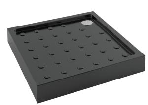 China Black ABS Non Slip Point Bathroom Shower Trays , Square Shower Base factory