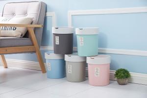 China 5L 10L Plastic Dustbin PP Round Bathroom Dustbin Thickened factory