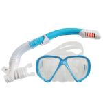 Tempered Glass Mask Lens Snorkel Set for Kids Dry Snorkel and Seaview Snorkel