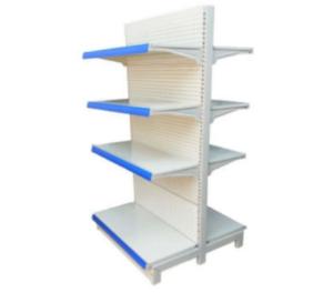 China Steel supermarket shelves gondola shelving double-sided supermarket shelves factory