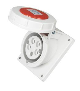 China Rain Protection Industrial Plug Sockets , Panel Mounted 5 Pin Plug And Socket factory