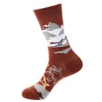 Customized OEM Unique Happy Colorful Funky Pattern Cotton Crew Men Socks