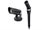 Powder Coated Aluminum Directional Light Garden Spotlight With ABS Spike And