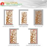 Laser Cut Decorative Corten Steel Garden Panels Multifunctional Weathering