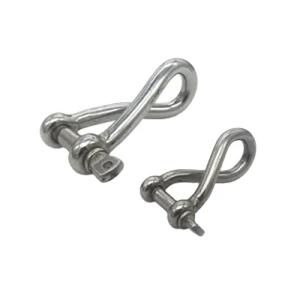 China Customized Stainless Steel 304 / 316 Twisted Shackle With Screw Pin Non-standard factory