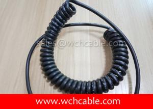 China UL Spiral Cable, AWM Style UL20327 24AWG 4C VW-1 105°C 300V, PVC / TPE factory