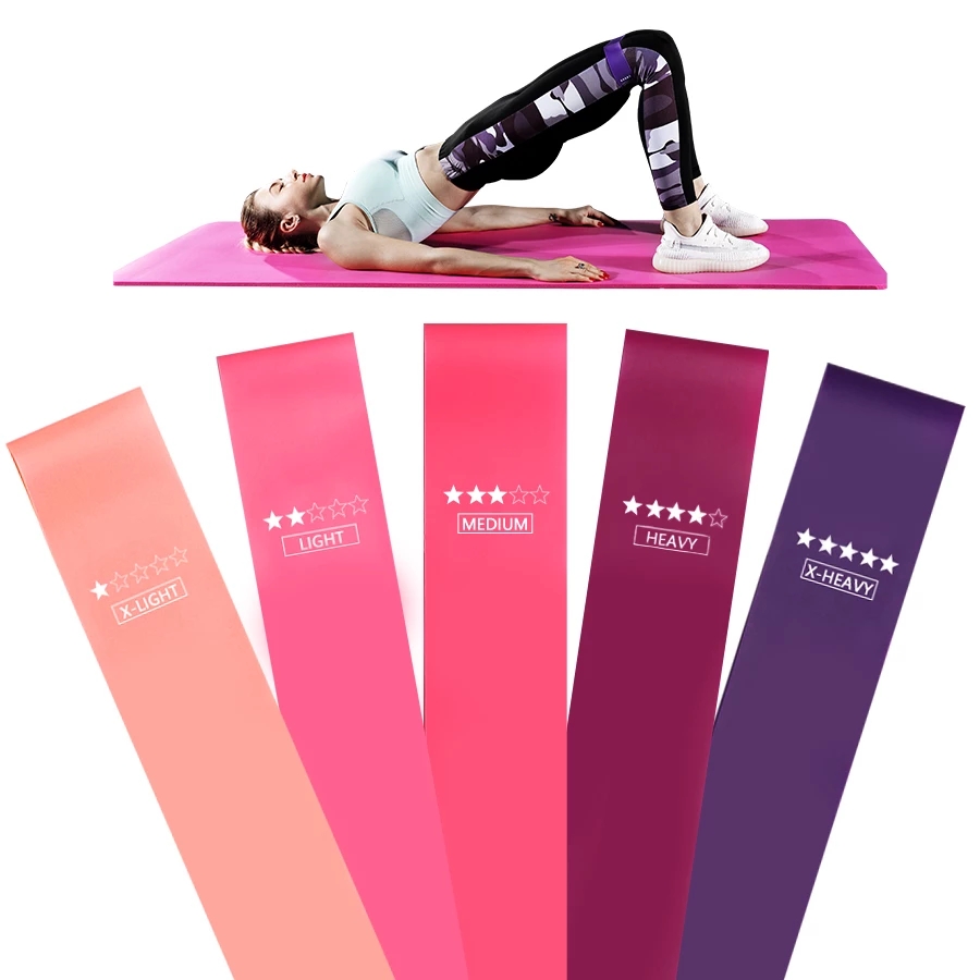 ZHIHUI TPE Silicone Exercise Bands Yoga Resistance Rubber