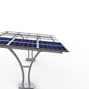 Customized Logo Solar Bracket Pole Mount Natural Color For Ground Or Open Field