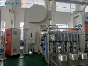 China High Speed 3 Cavities Aluminium Foil Food Container Making Machine factory