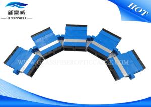 China SC UPC Duplex Fiber Optic Components Flange Port Fiber Optic Adapter Green Blue factory