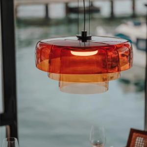 China Nordic Simple Colorful Glass Restaurant Pendant Lamps For Bar Living Dining Room Hanging Light(WH-AP-557) factory