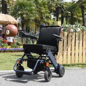 China Handicapped Foldable Electric Wheelchair Lightweight Aluminum factory