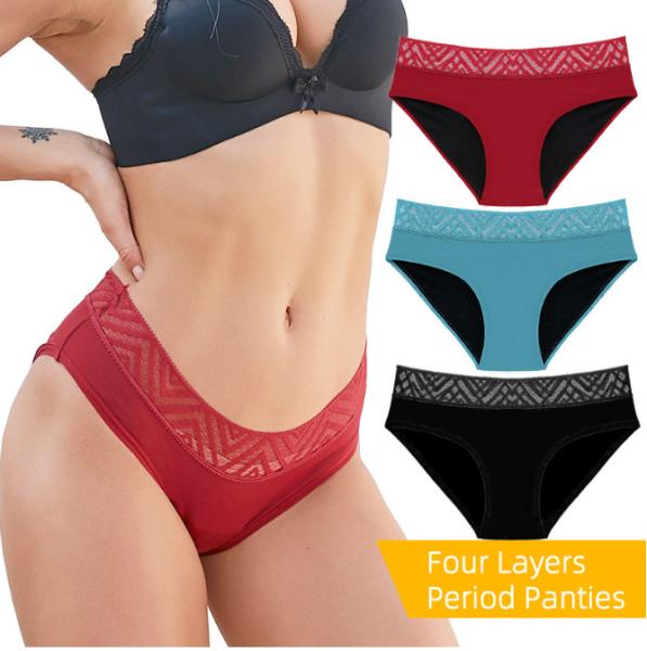 Washable Period Panties For Heavy Flow Plus Size 4xl 4 Layer Leak Proof