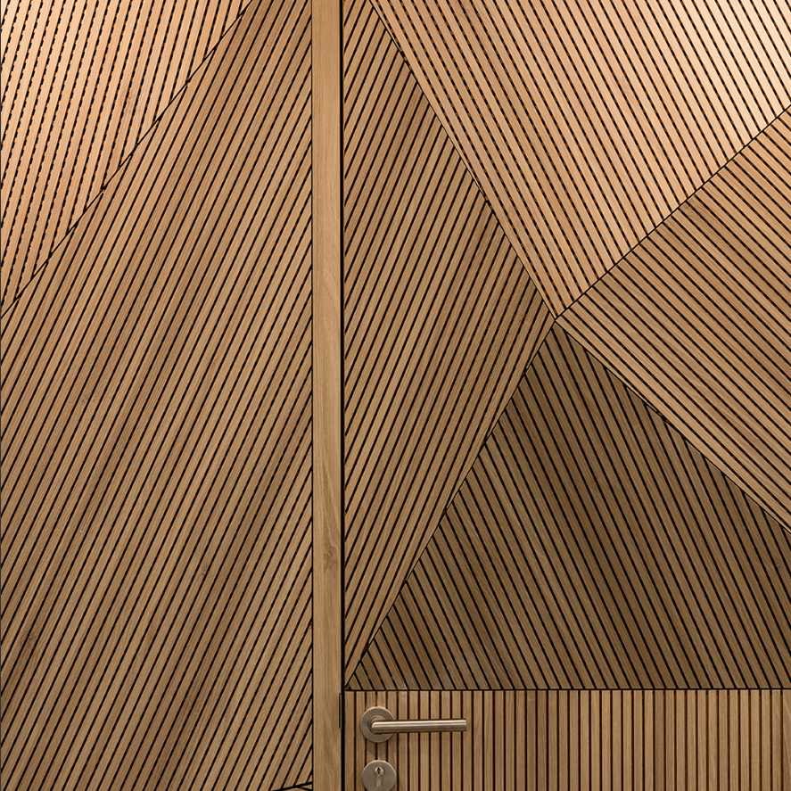 15mm 18mm 21mm Grooved Acoustic Wood Wall Panels for Sound Absorbing Decoration