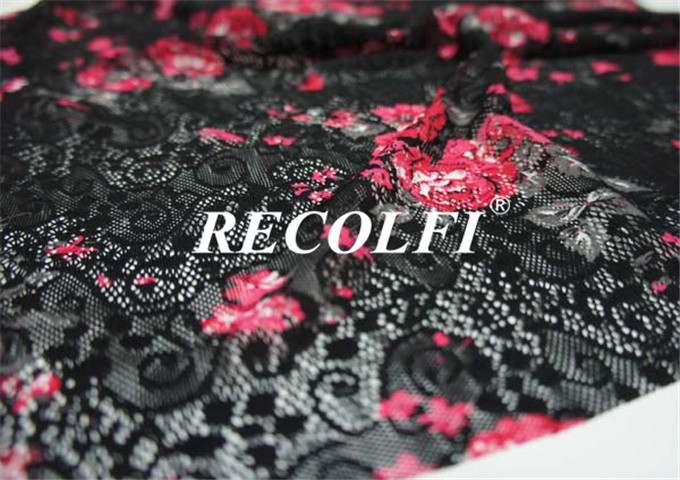 Recycled Microfiber Floral Digital Printing Fabric For Sport Suit