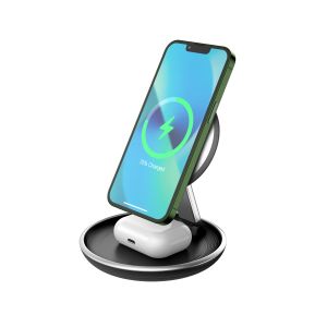 ABS UFO 3 In 1 Wireless Charging Station Magnetic Folding 15W