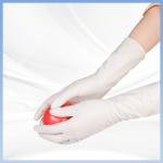 White Latex Free Synthetic Nitrile Gloves For Grooming Hairdressing