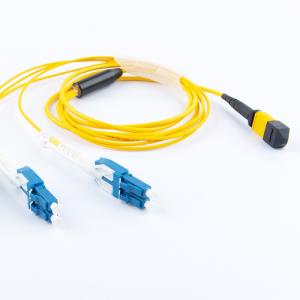 China ISO9001 MTP MPO To LC Uniboot Cables Female Fanout Cables Fiber Patch Cord 12C OM3 LSZH OFNP factory