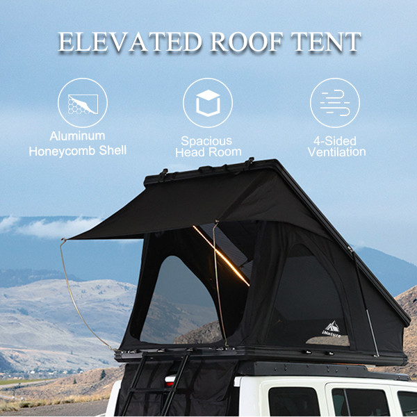 Hardshell Aluminum Clamshell Light 4 Person Roof Top Tent