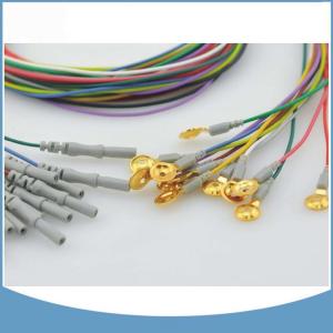 China 2018 New Trend Medical EEG Cup Cable EEEG Gold Electrodes For Brain Wave Electric Activity factory
