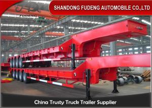 China 4 Axles Low Bed Trucks 100Tons 3 Axles Lowbed Trailers Mechanical Suspension And Air Suspension factory