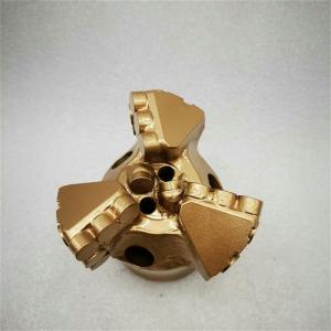 China 75mm 3 Wings Concave PDC Coreless Rock Drill Bit for Well Mining Borehole Construction Project factory