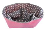 Pink Satin Zippered Purse Organizer Insert / Interior Purse Organizer
