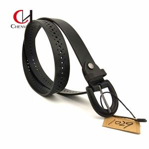 China Multicolor Soft Leather Black Belt Womens Antiwear Cowhide Material factory