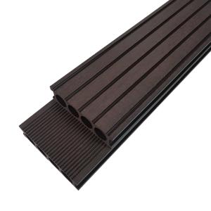 China Anti Slip 140*25mm Round Hollow Wood Plastic Composite Decking factory