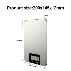 JLY Smart 5kg/1g Stainless Steel Electronic Kitchen Scale with 1x3V CR2032