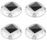 Outdoor Aluminum Solar Dock Light Warm White Blue Waterproof For Garden Lawn