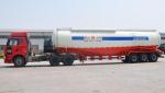 Carbon Steel Stable Cement Bulk , Bulk Tank Truck With 3 Axles For Fly Ash