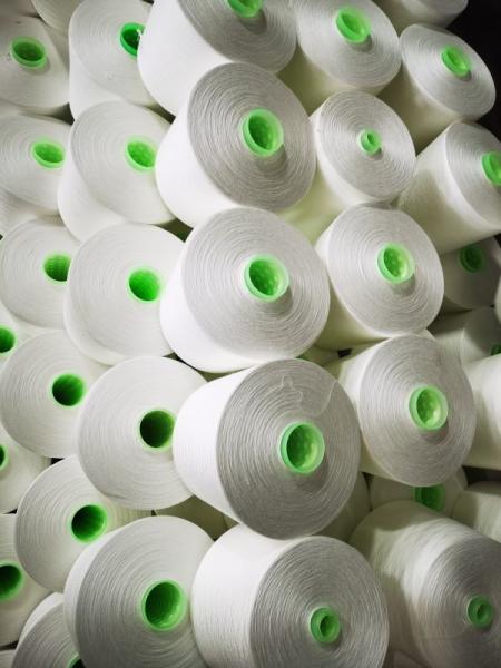 High Tenacity Virgin White Polyester Yarn AA GRADE Evenness for industrial